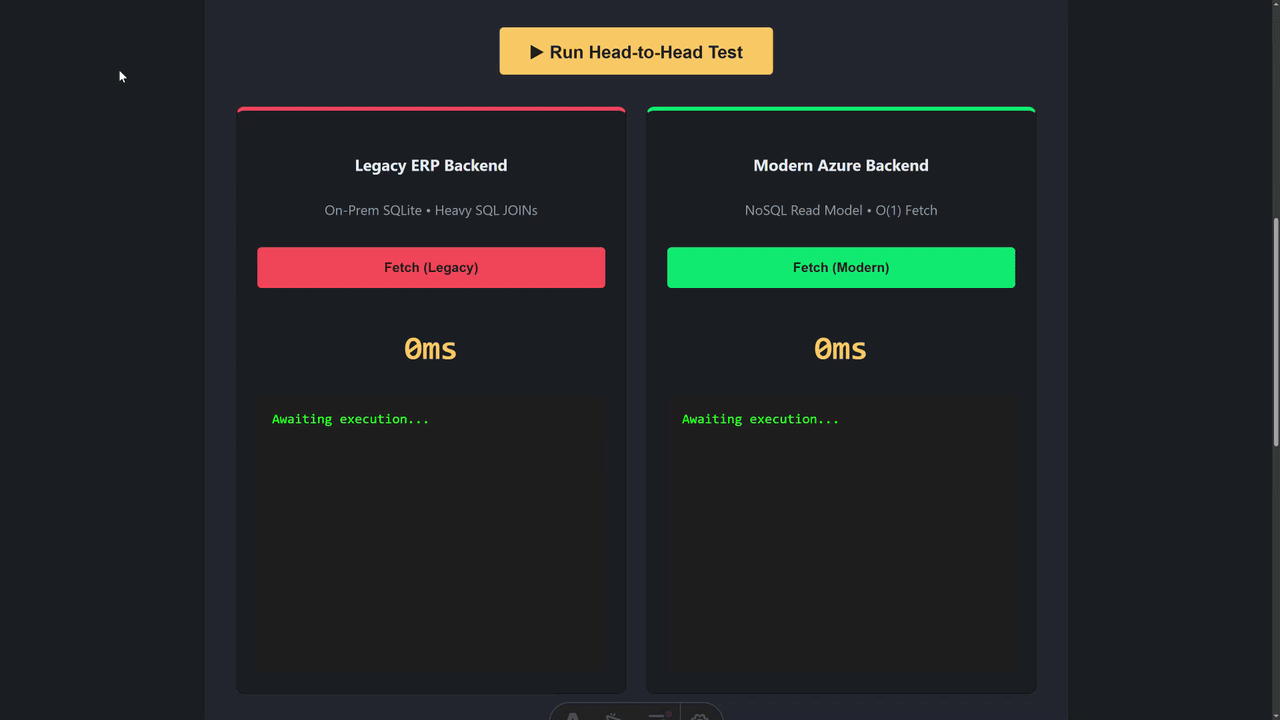 Screenshot of Enterprise ERP Modernization Demo